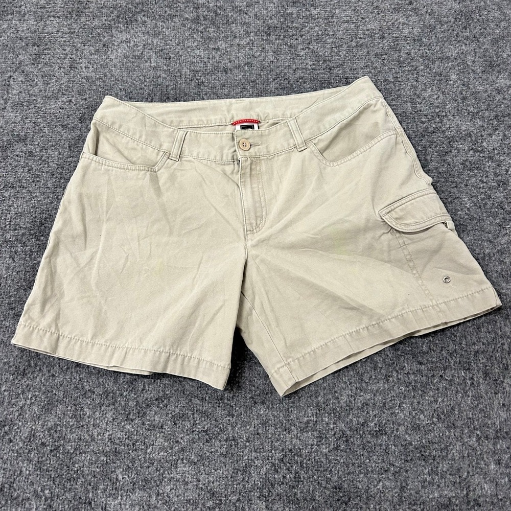The North Face Shorts Womens Size 12 Beige Cotton Canvas Outdoor Hiking Casual